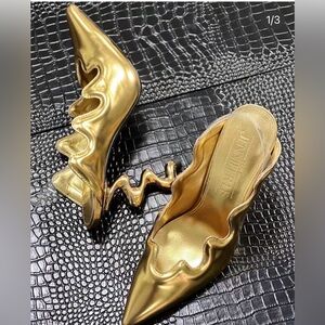 Jennifer Le Sold Out Gold Shoes